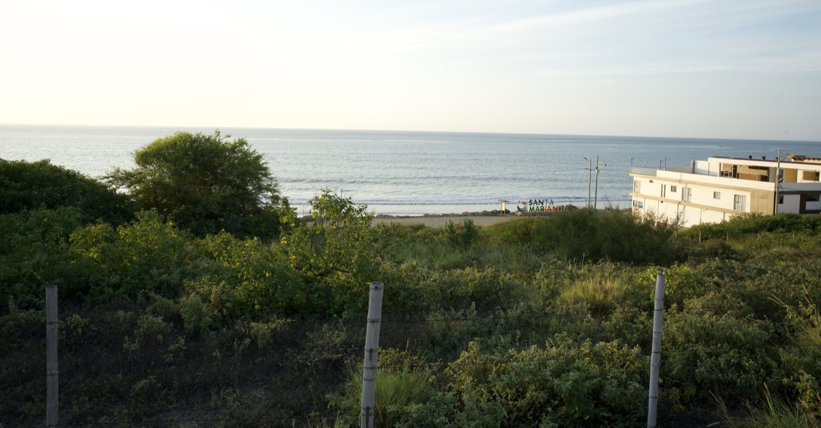 The lot at Santa Marianita looking out to the Pacific